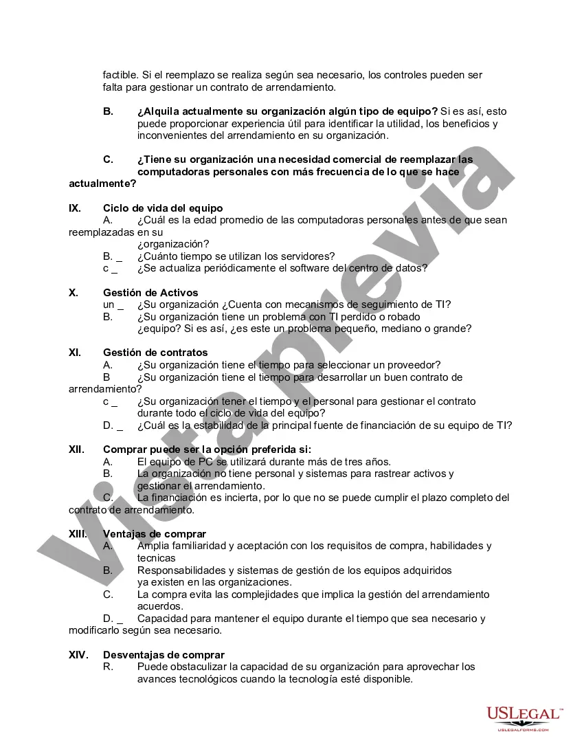 Preview Directrices para el arrendamiento frente a la compra de tecnología de la información