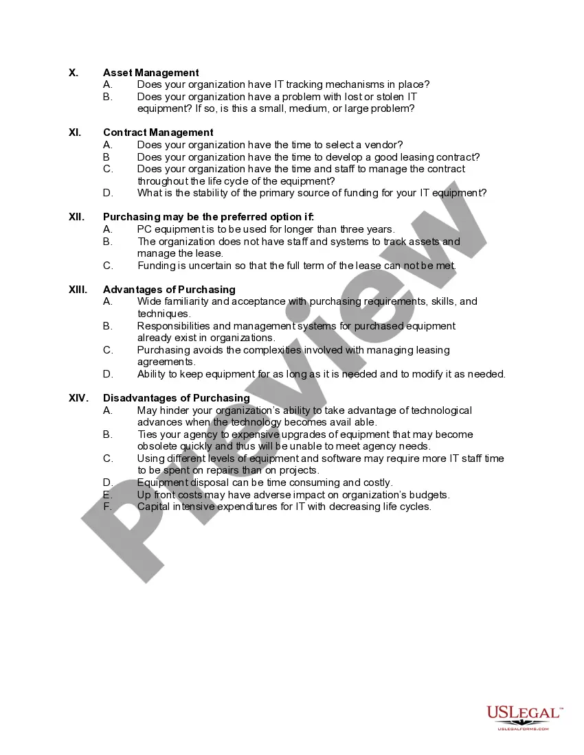 Get Guidelines for Lease vs. Purchase of Information Technology Preview Guidelines for Lease vs. Purchase of Information Technology