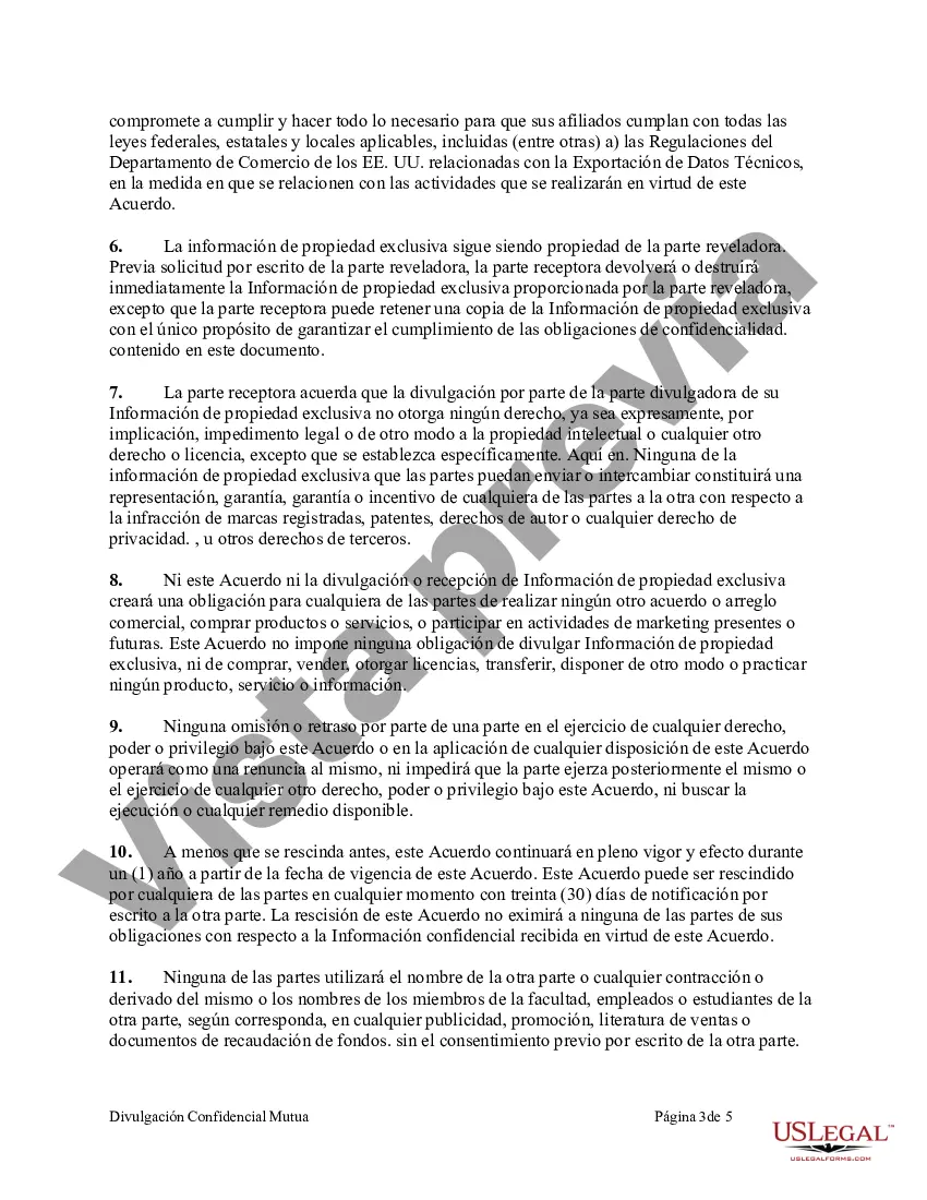 Preview Acuerdo de Divulgación Confidencial Mutua