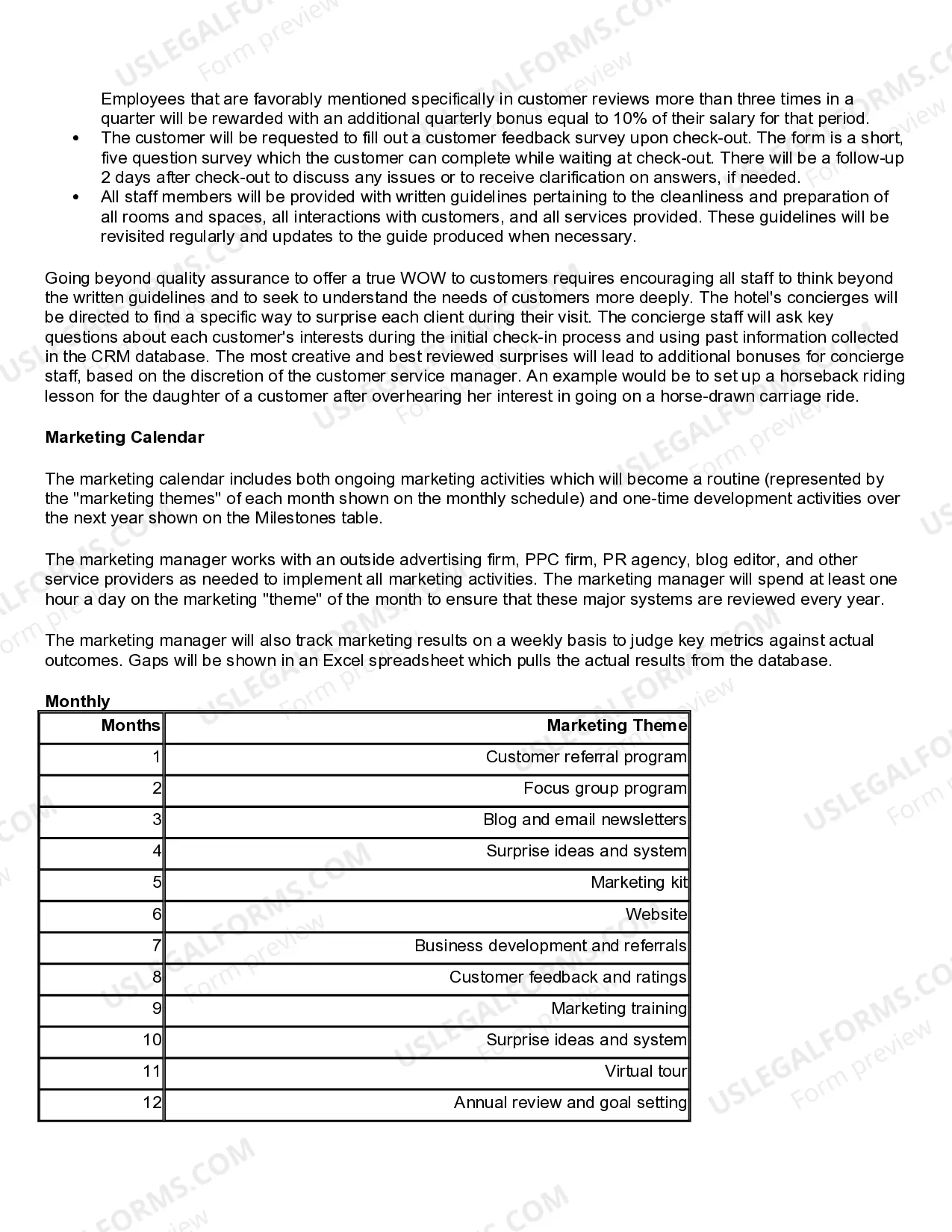 Preview Hotel and Motel Marketing Plan