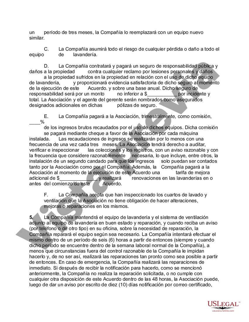 Preview Contrato de Lavandería a Plazo Fijo