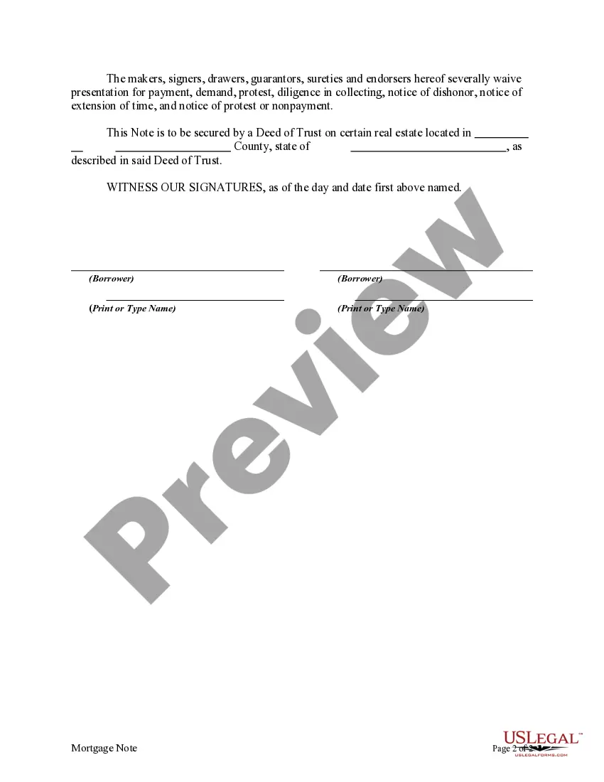 Get Mortgage Note Preview Mortgage Note