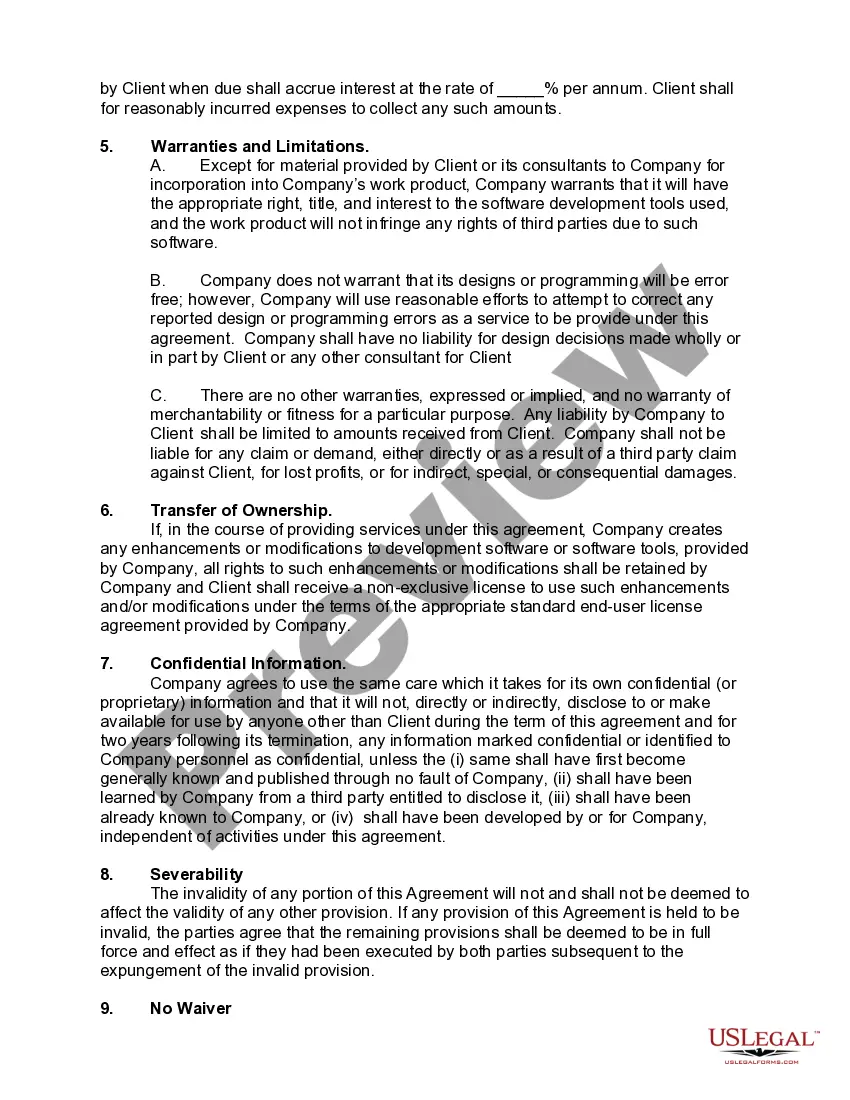 Get Software Development and Consulting Agreement Preview Software Development and Consulting Agreement