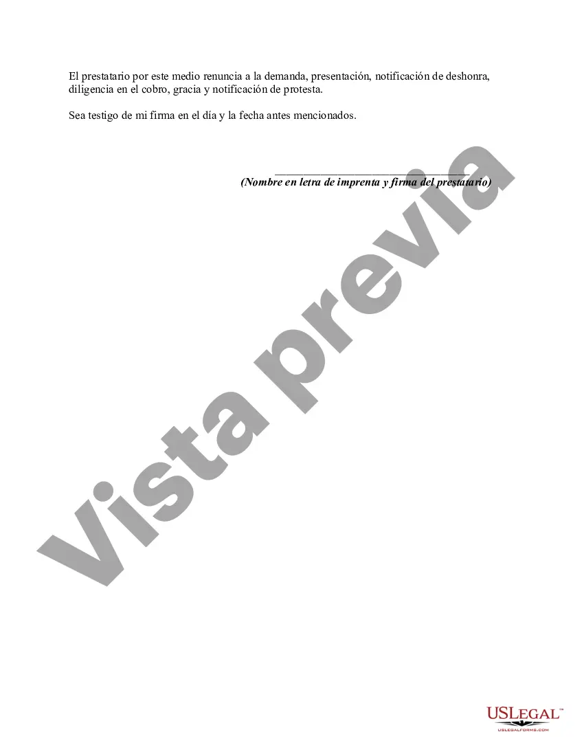 Preview Pagaré de línea de crédito