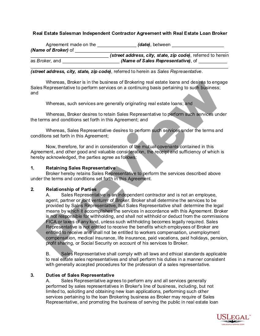 real estate independent contractor agreement template