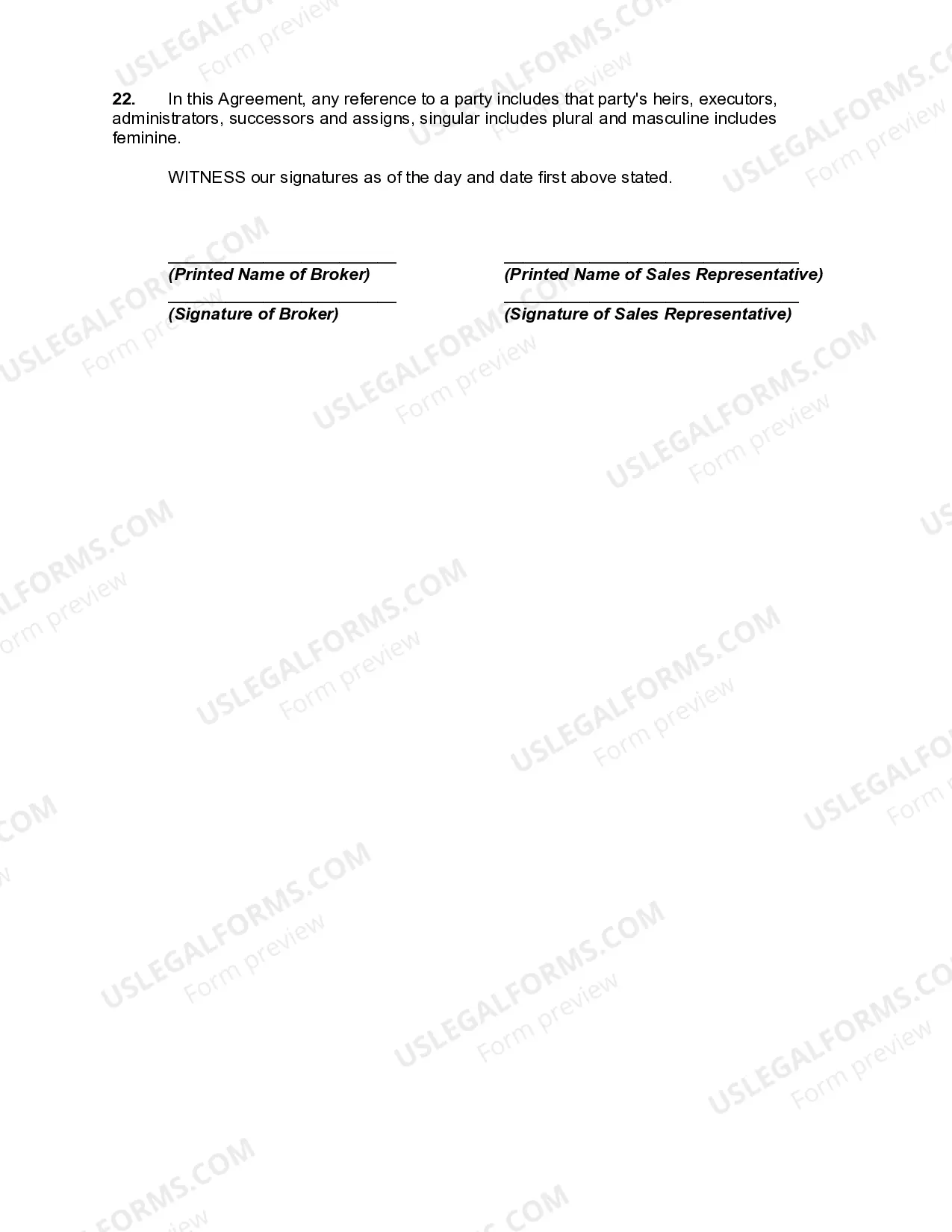 Preview Real Estate Salesman Independent Contractor Agreement with Real Estate Loan Broker