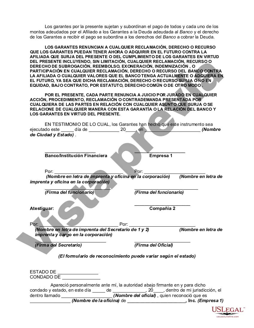 Preview Contrato de Garantía Corporativo Cruzado