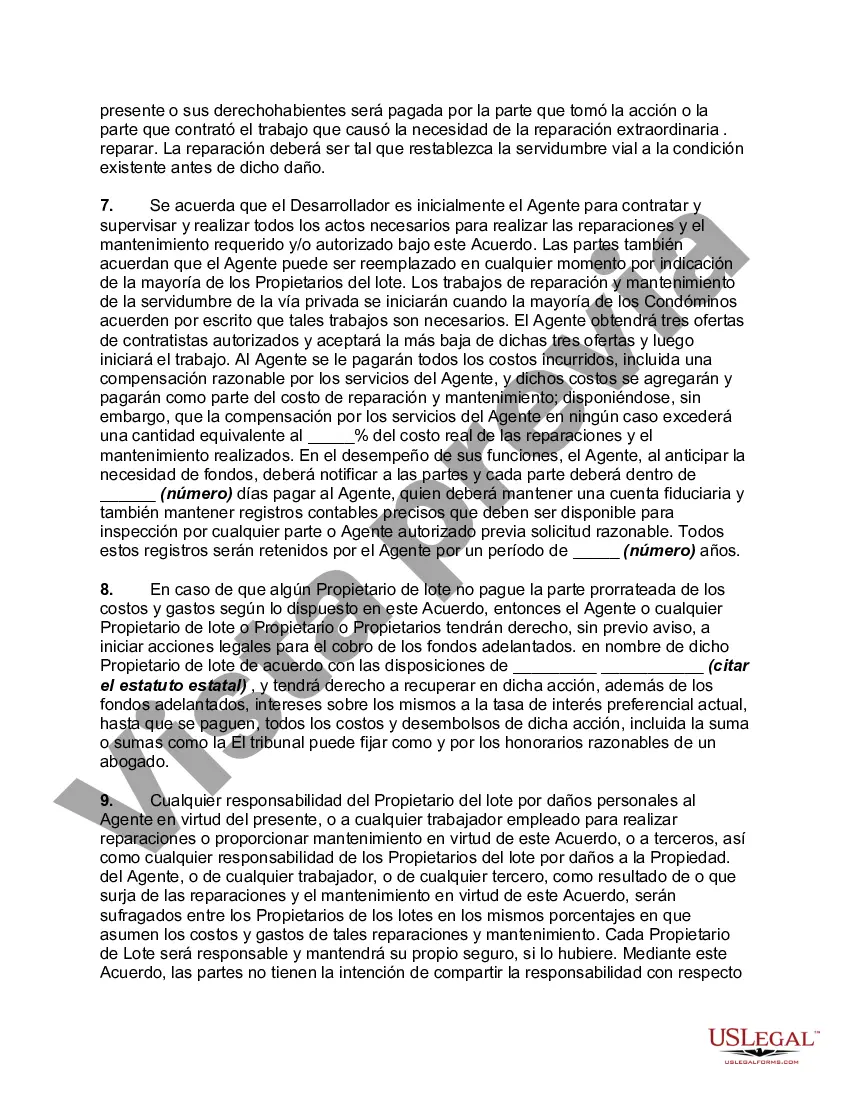 Preview Acuerdo de Mantenimiento de Carreteras Privadas
