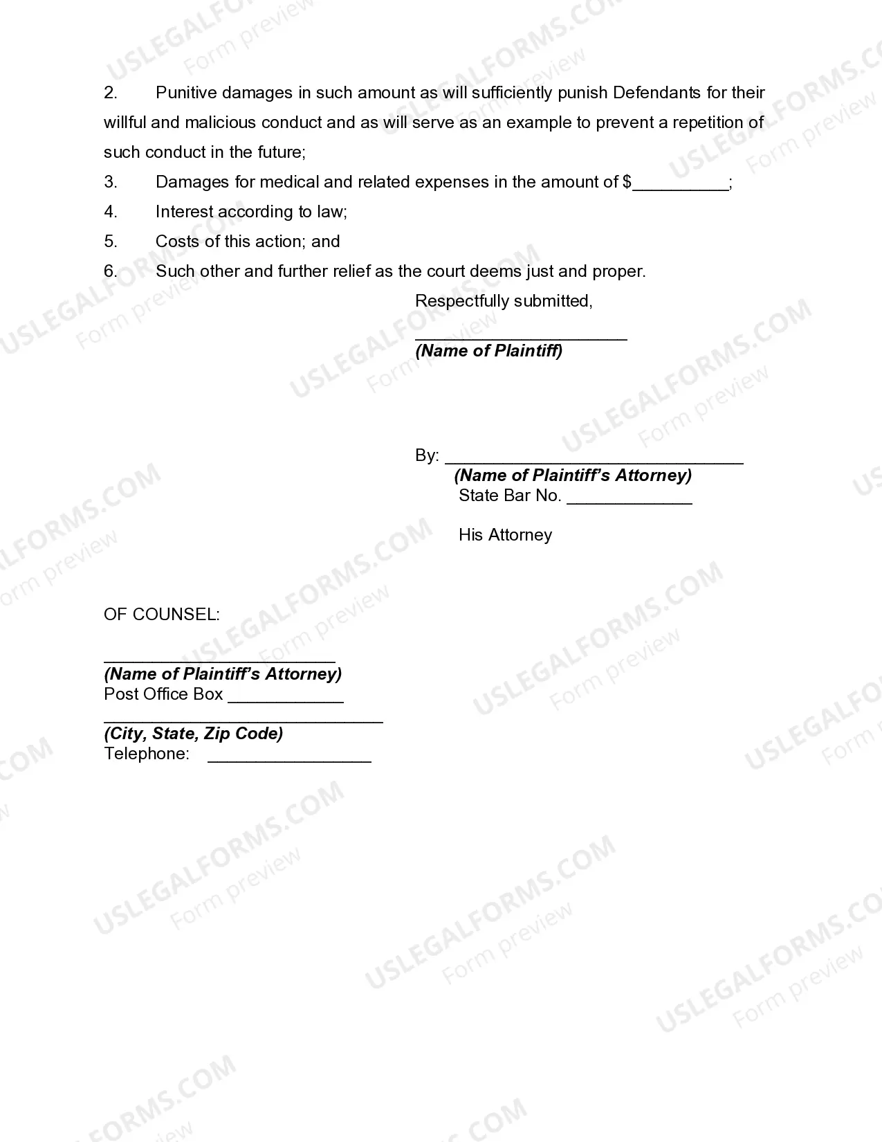 Preview Complaint Against Tow Boat Operator for Injury to Water Skier for Starting Boat without Warning
