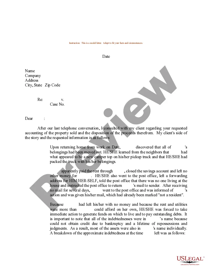Sample Divorce Settlement Offer Letter