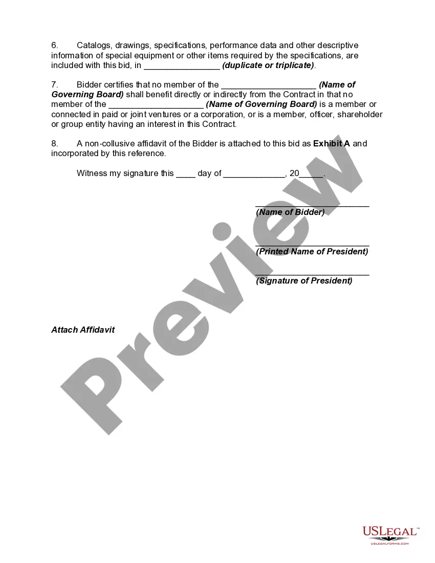 Get Bid on Construction Project; Bid Submitted with Check Preview Bid on Construction Project; Bid Submitted with Check