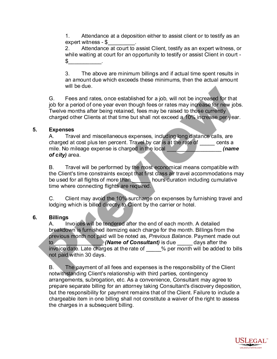 expert witness retention contract pdf