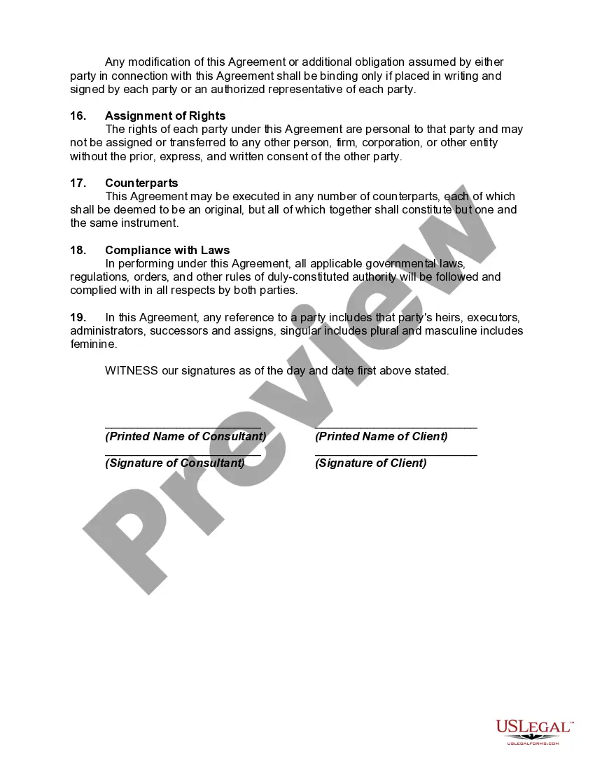 Get Consulting Agreement with Possible Expert Witness Preview Consulting Agreement with Possible Expert Witness