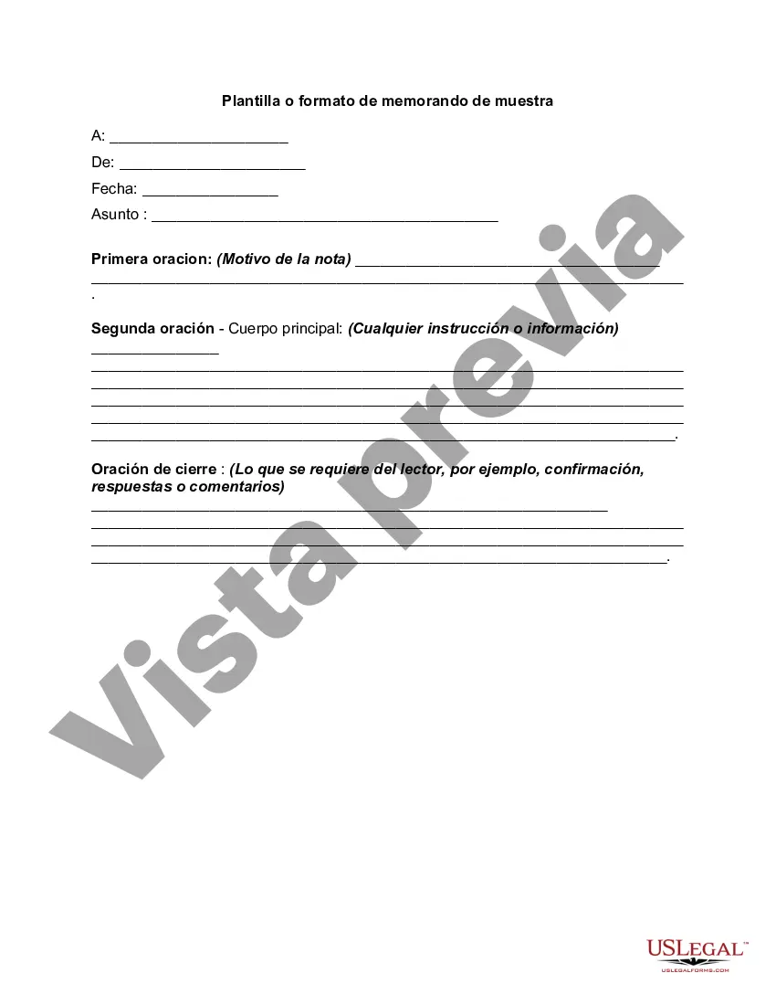 Get Plantilla o formato de memorando de muestra Preview Plantilla o formato de memorando de muestra