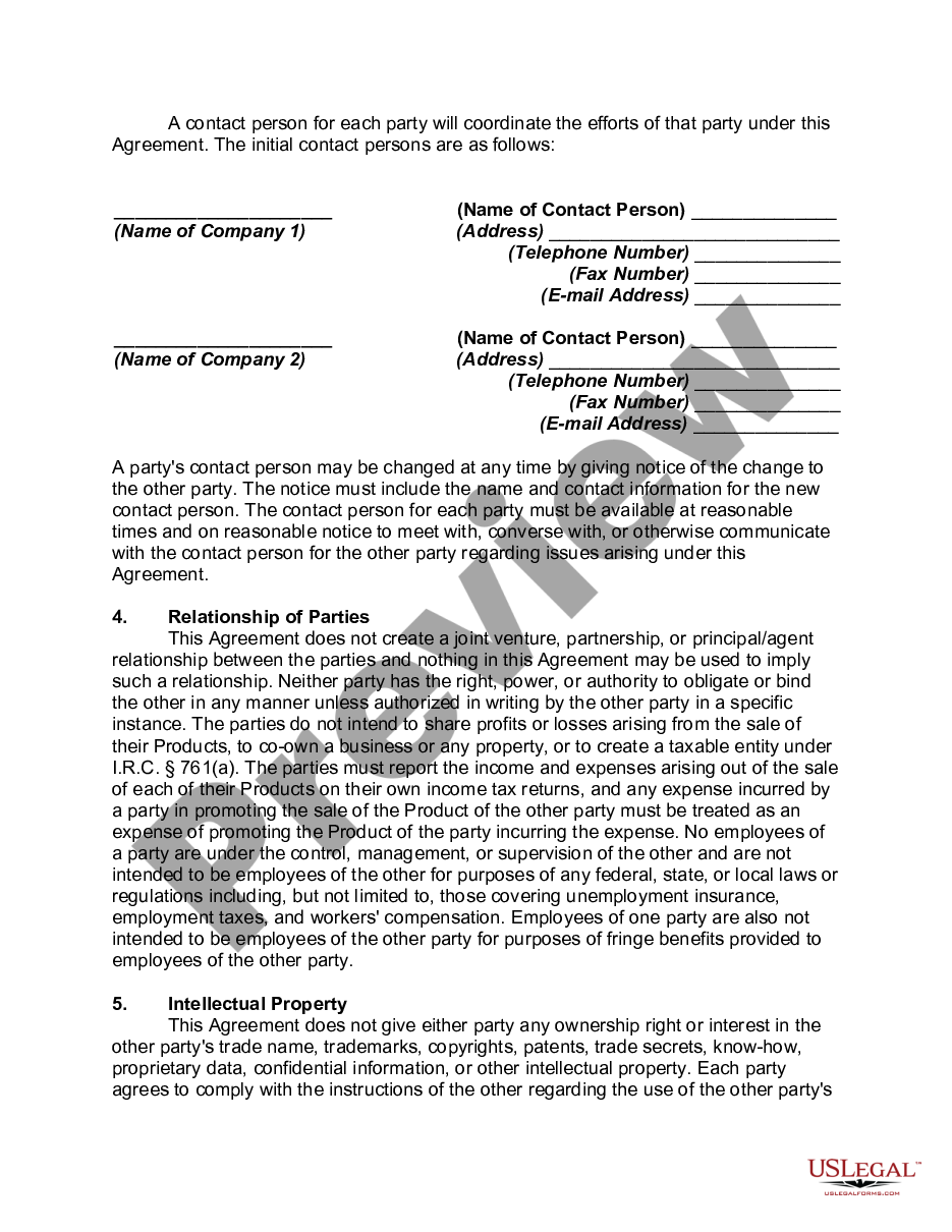 page 1 Contract for Strategic Alliance preview