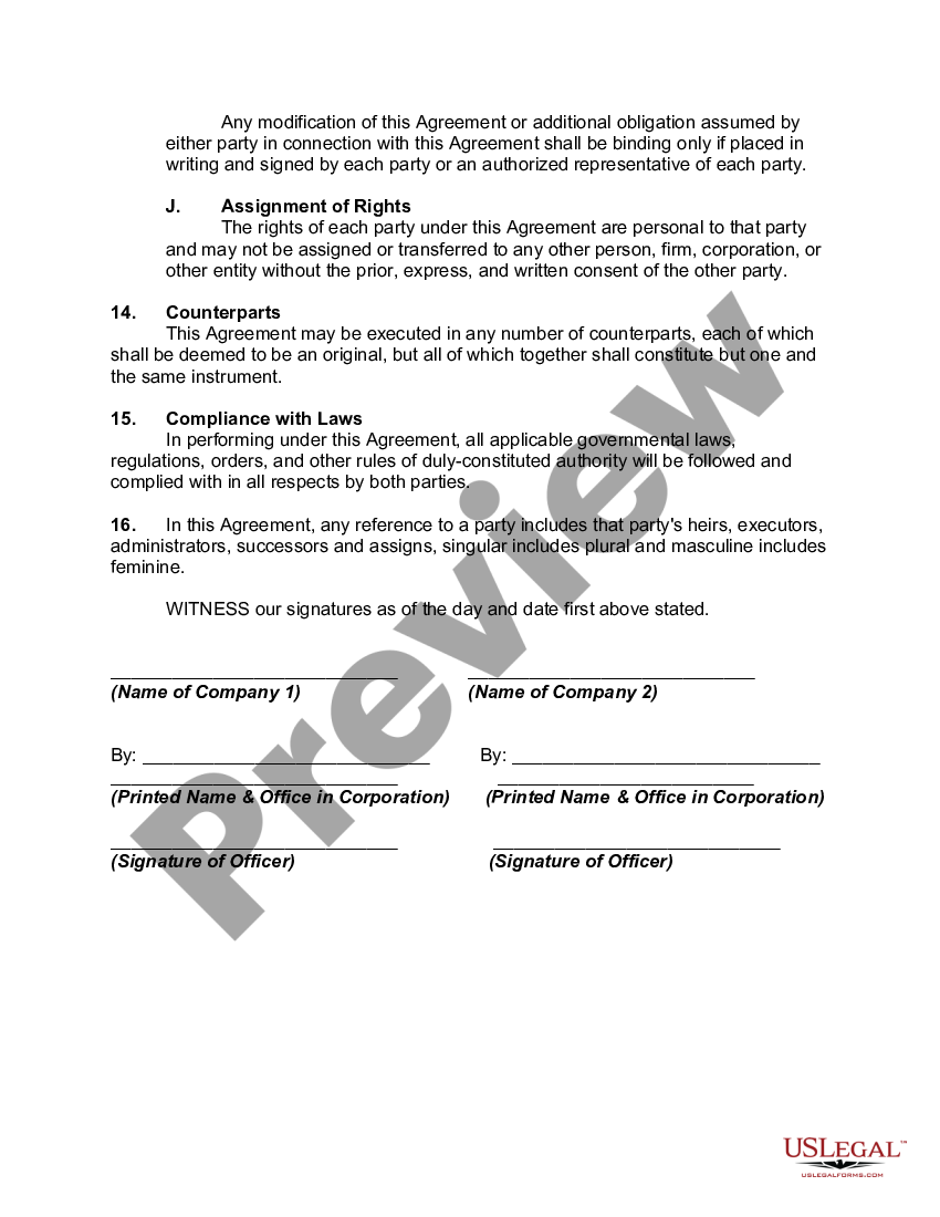 Strategic Alliance Agreement Template Forms | US Legal Forms