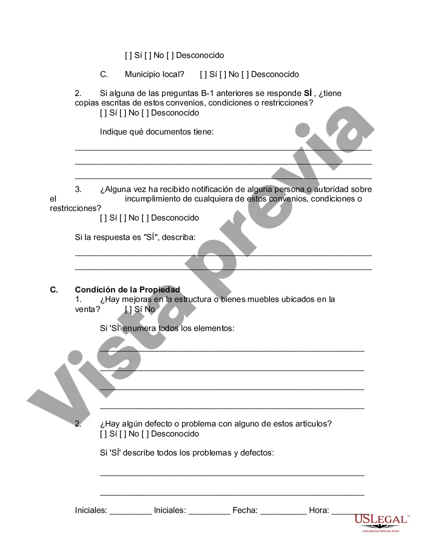 Preview Declaración de divulgación de terrenos baldíos