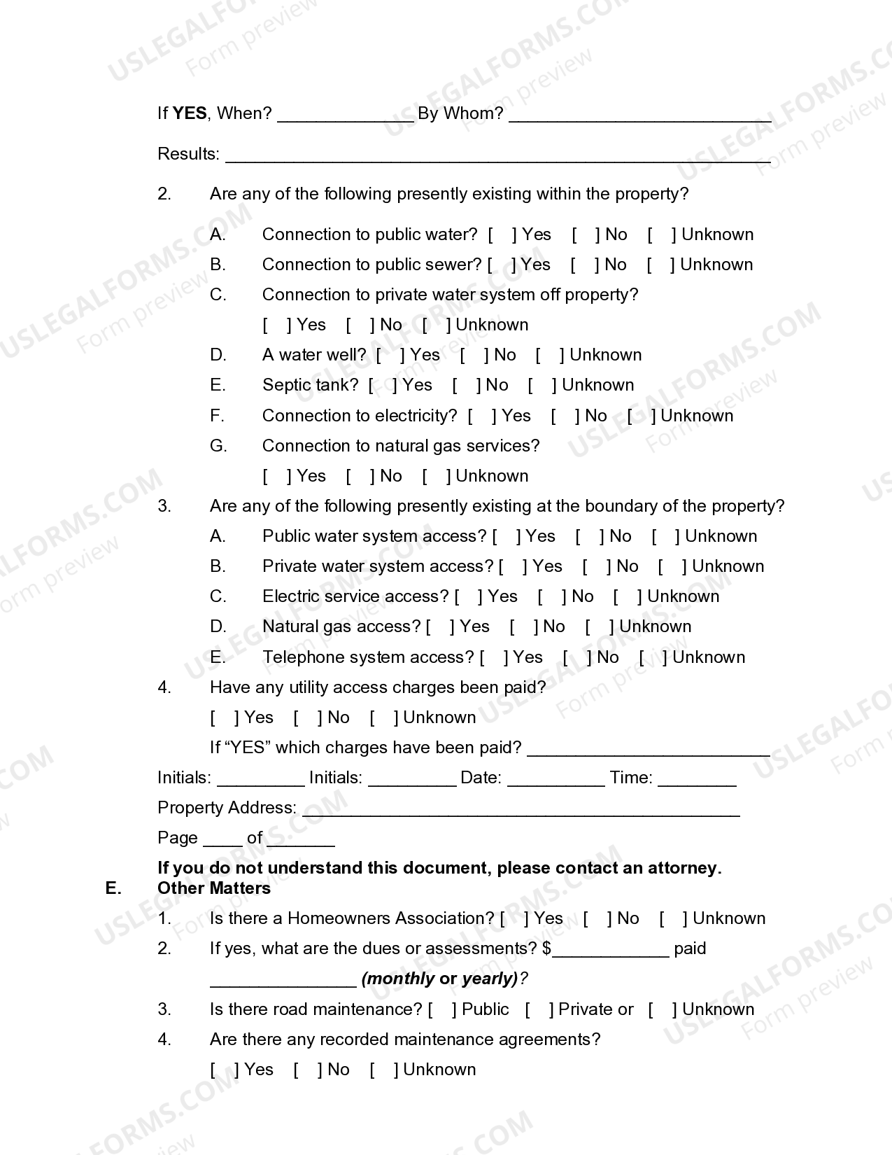 Vacant Land Disclosure Statement Disclosure Statement For Vacant Land