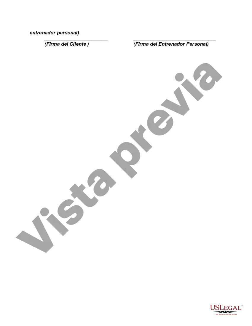 Get Liberación Mutua de Obligaciones bajo Contrato con Entrenador Personal Preview Liberación Mutua de Obligaciones bajo Contrato con Entrenador Personal