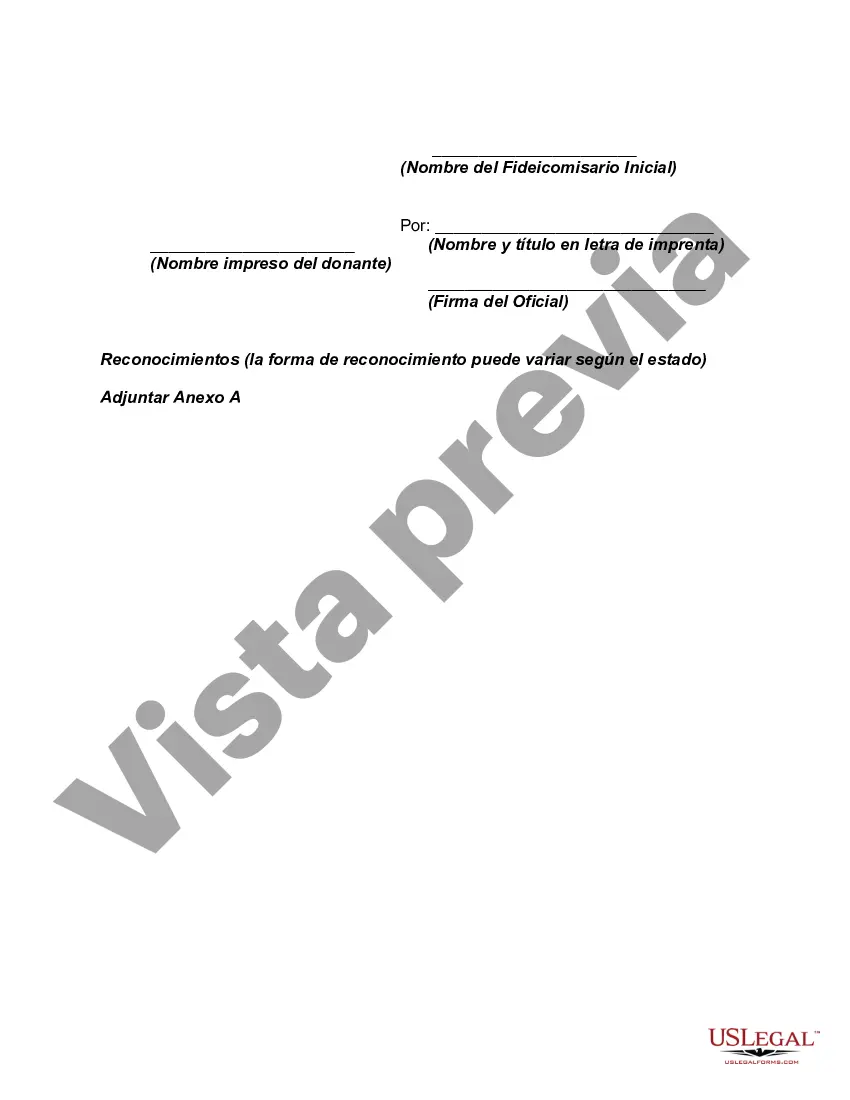 Preview Inter Vivos Grantor Charitable Lead Annuity Trust