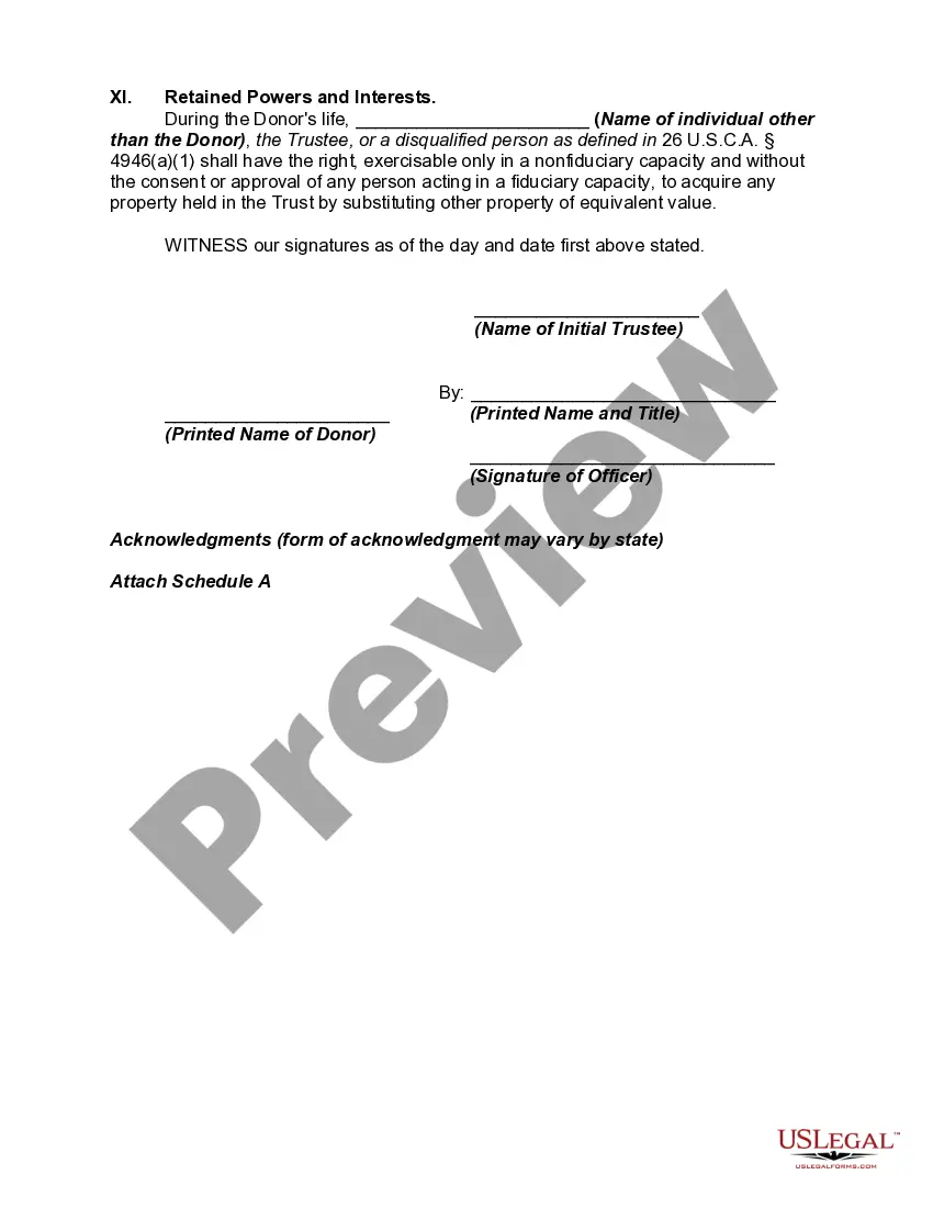 Get Inter Vivos Grantor Charitable Lead Annuity Trust Preview Inter Vivos Grantor Charitable Lead Annuity Trust