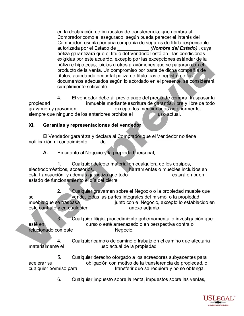Preview Oferta de compra de negocios, incluida la buena voluntad
