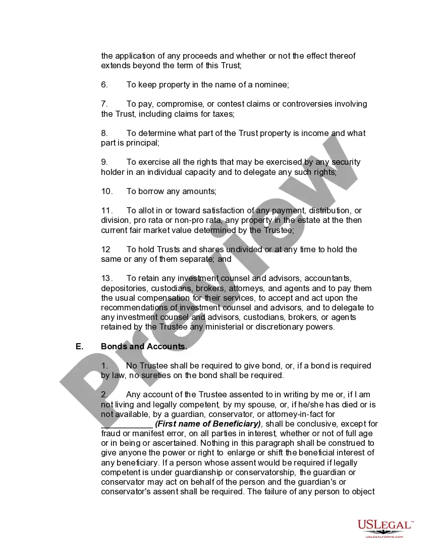 Get Supplemental Needs Trust for Third Party - Disabled Beneficiary Preview Supplemental Needs Trust for Third Party - Disabled Beneficiary