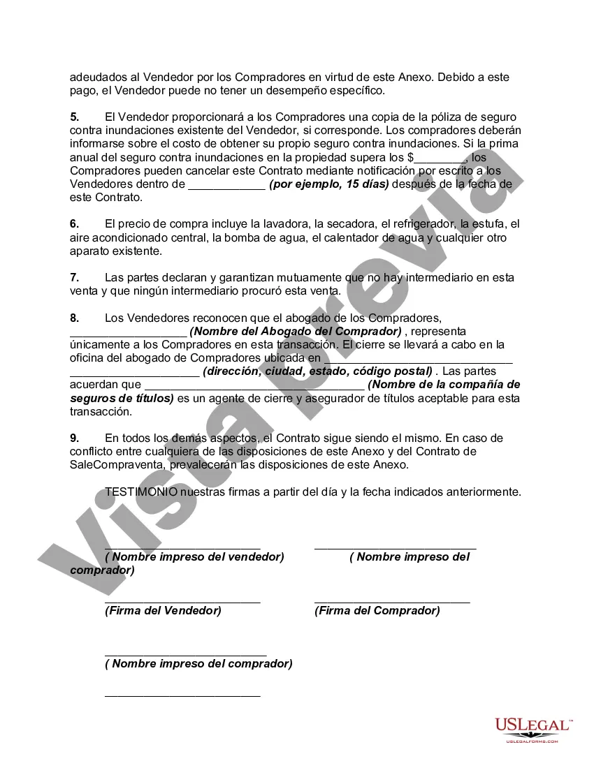 Get Anexo al Contrato de Compraventa de Bienes Inmuebles Preview Anexo al Contrato de Compraventa de Bienes Inmuebles