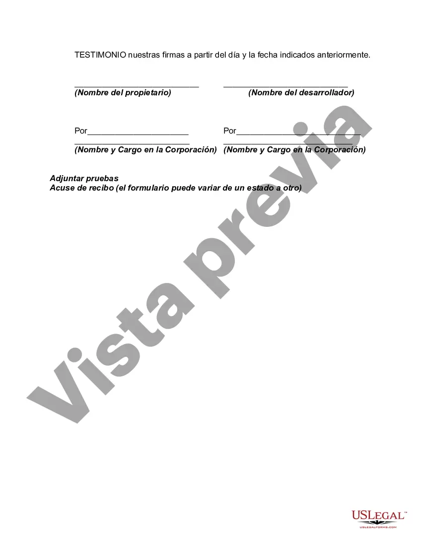 Preview Acuerdo de empresa conjunta para desarrollar y vender bienes inmuebles residenciales y participación en los ingresos: pérdidas y ganancias