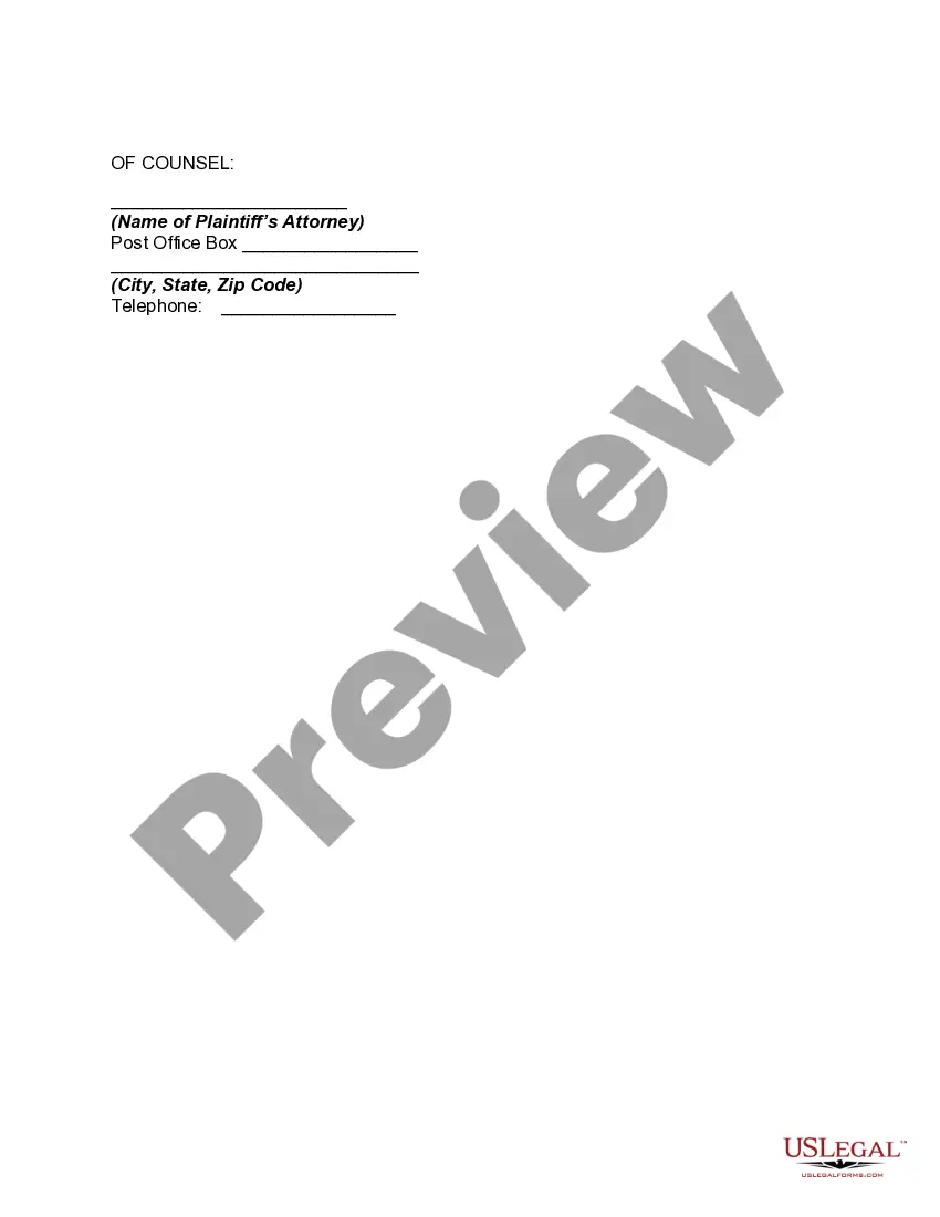 Get Complaint for Unlawful Detainer - Residential Tenant Holding Over after Expiration of Term Preview Complaint for Unlawful Detainer - Residential Tenant Holding Over after Expiration of Term
