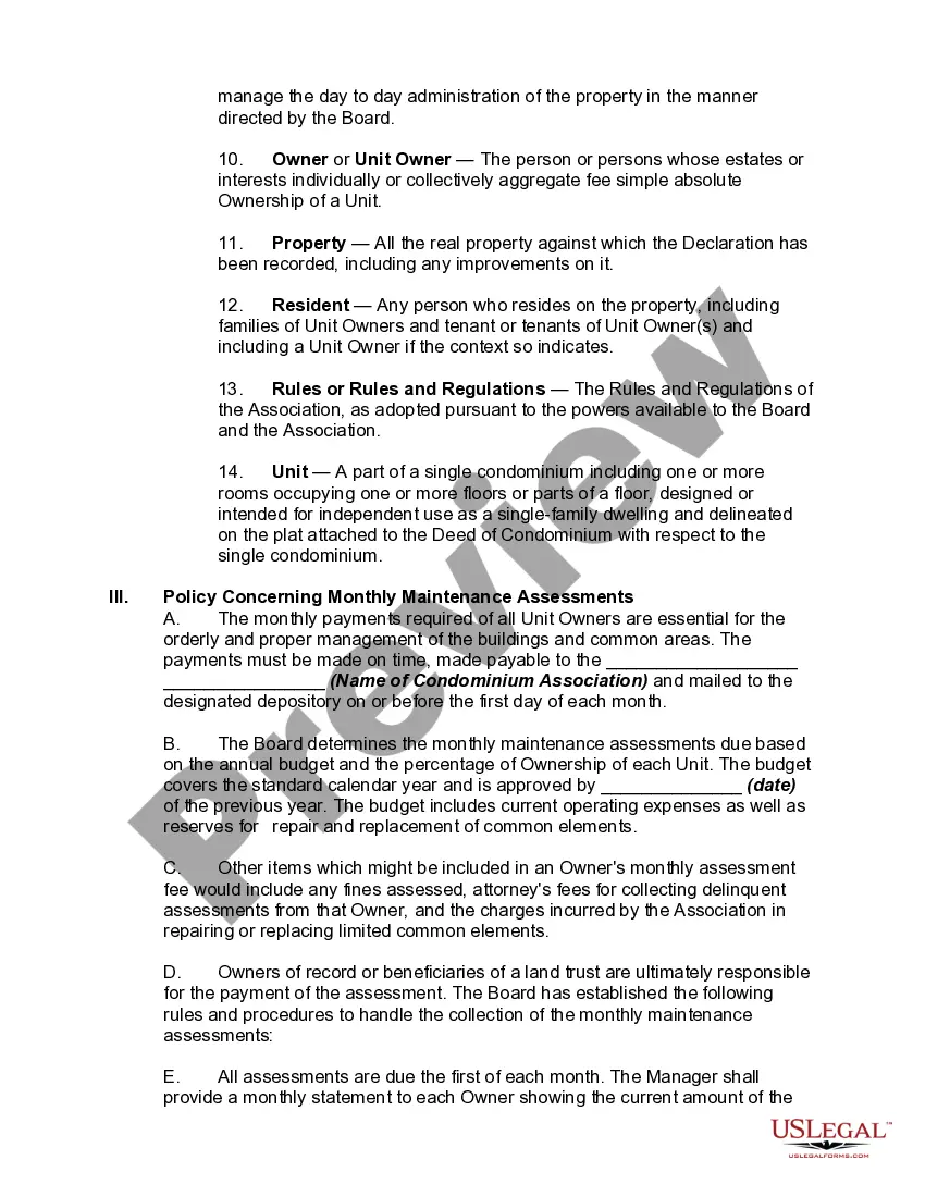 Get Rules and Regulations of an Association of Owners of a Condominium Association Preview Rules and Regulations of an Association of Owners of a Condominium Association