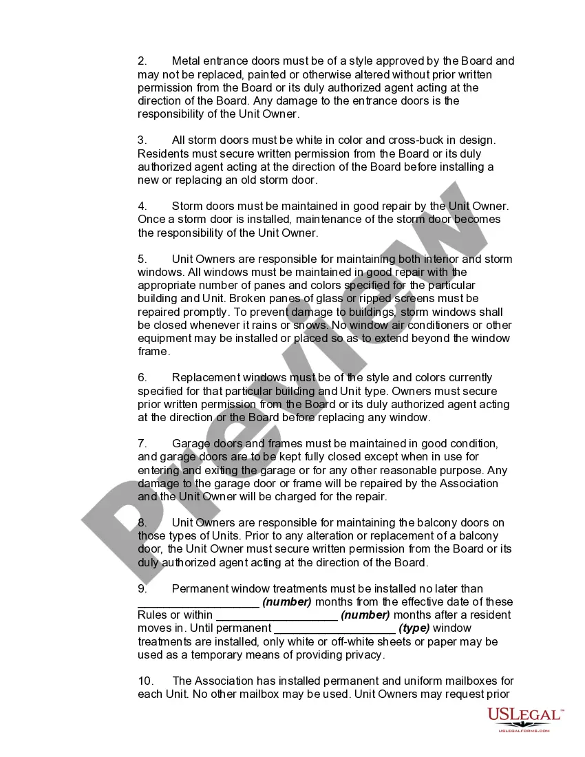 Get Rules and Regulations of an Association of Owners of a Condominium Association Preview Rules and Regulations of an Association of Owners of a Condominium Association