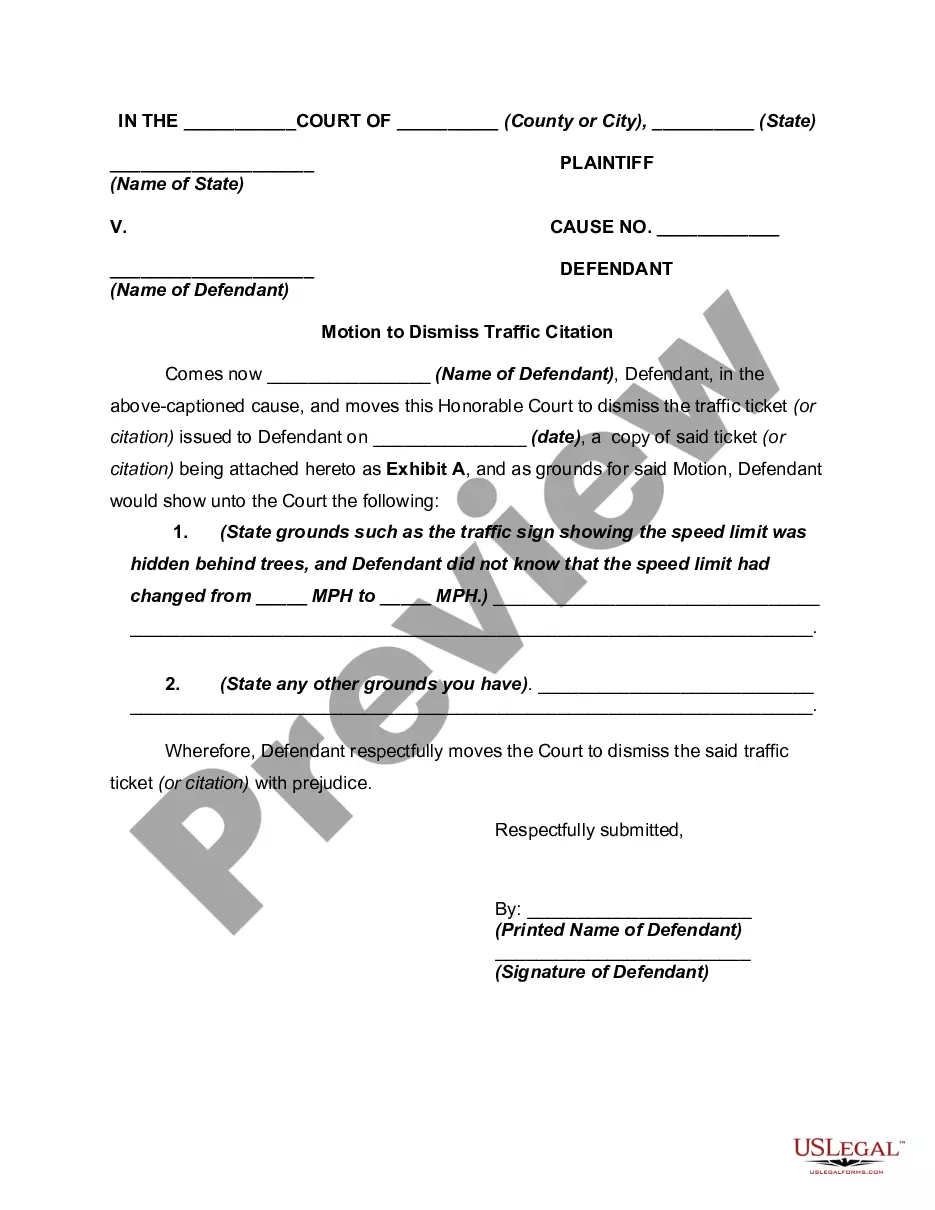 Motion To Dismiss Florida Example US Legal Forms