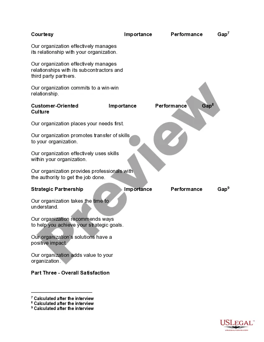 Preview Customer Satisfaction Telephone Survey