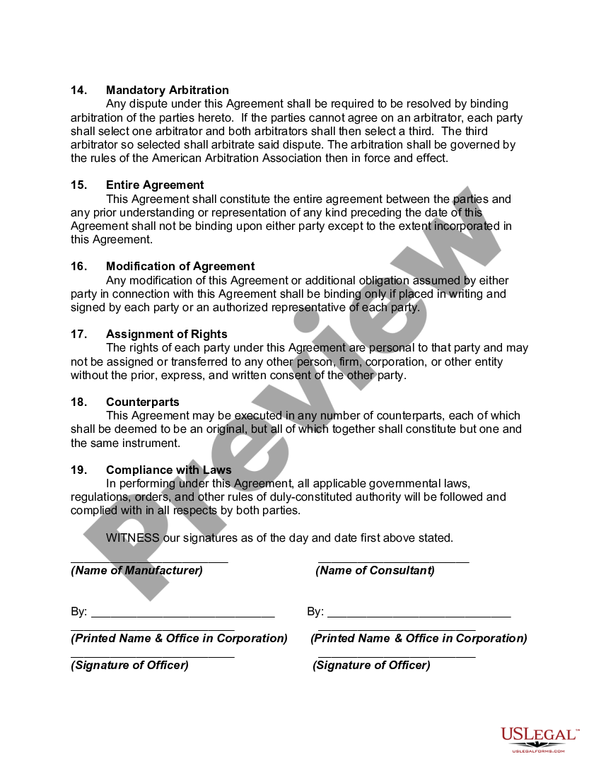 Colorado Agreement to Conduct Product Development Research Agreement