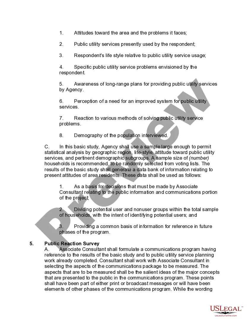 Preview Agreement to Conduct Public Service Opinion and Attitude Survey