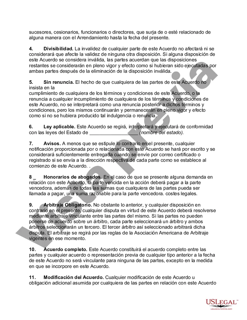 Preview Acuerdo de terminación de arrendamiento de oficina