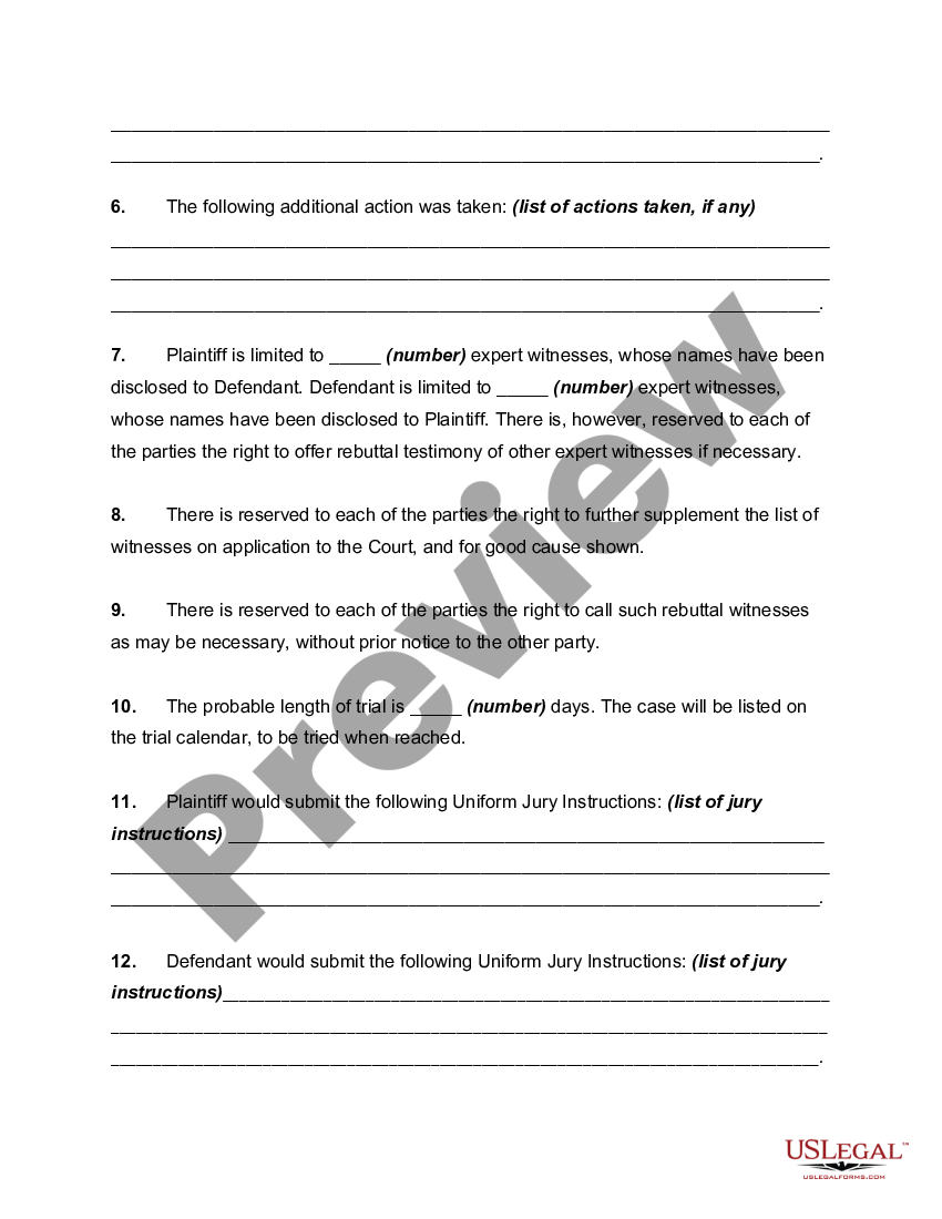 Pretrial Order - Pretrial Procedure | US Legal Forms