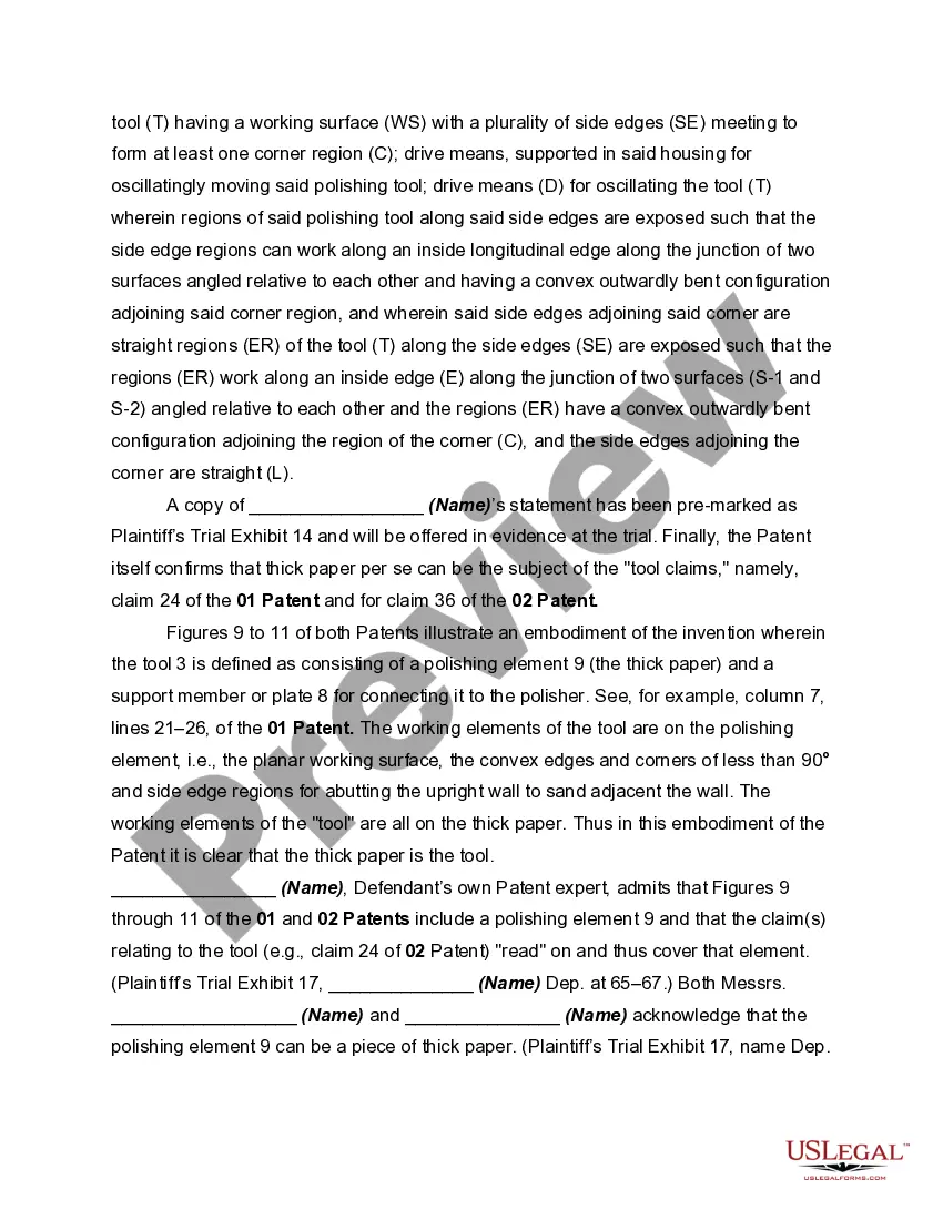 Get Plaintiff's Pretrial Memorandum for a Bench Trial in a Patent Case Preview Plaintiff's Pretrial Memorandum for a Bench Trial in a Patent Case