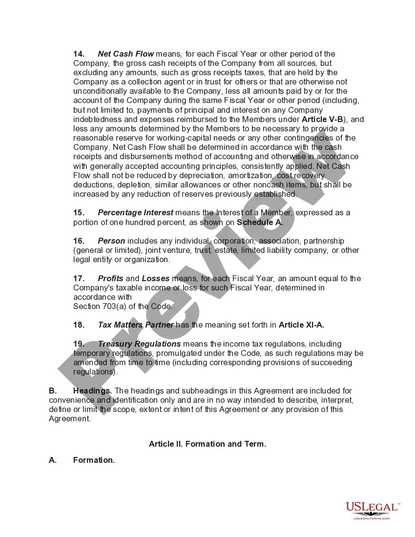 Get Operating Agreement for Member Managed Limited Liability Company - Long Form Preview Operating Agreement for Member Managed Limited Liability Company - Long Form
