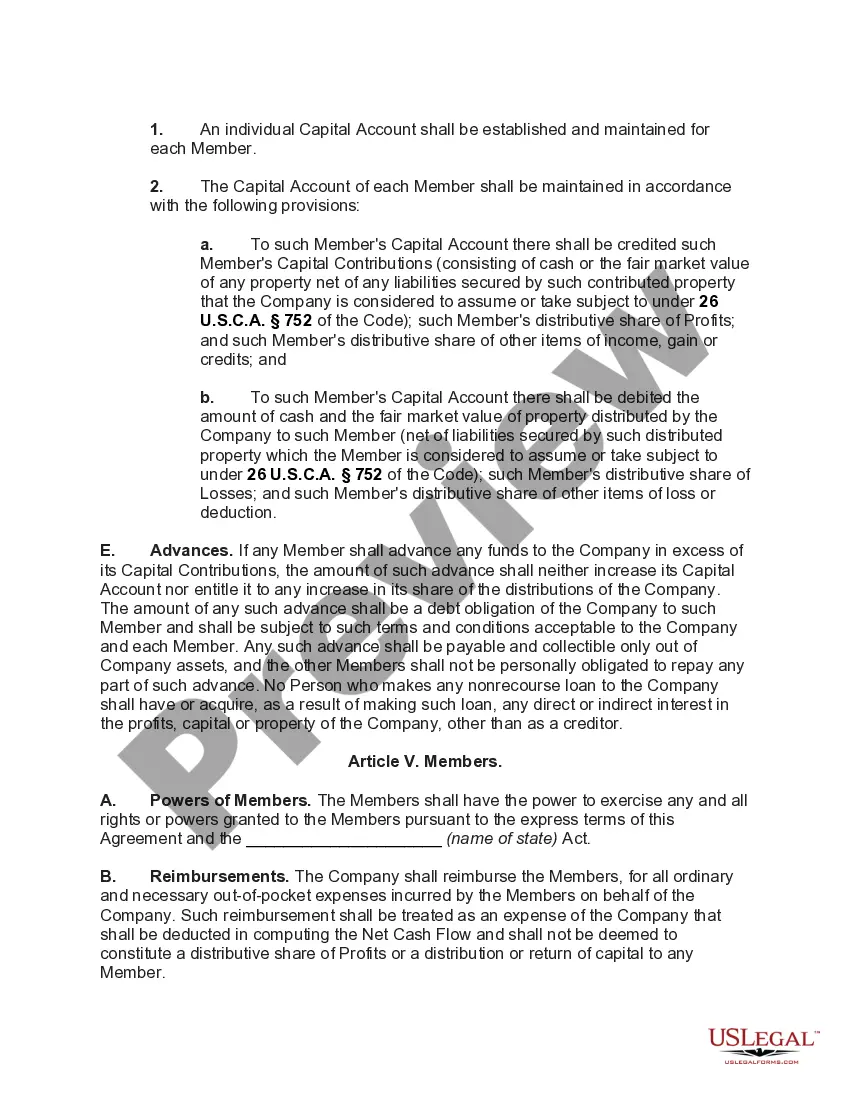 Get Operating Agreement for Member Managed Limited Liability Company - Long Form Preview Operating Agreement for Member Managed Limited Liability Company - Long Form