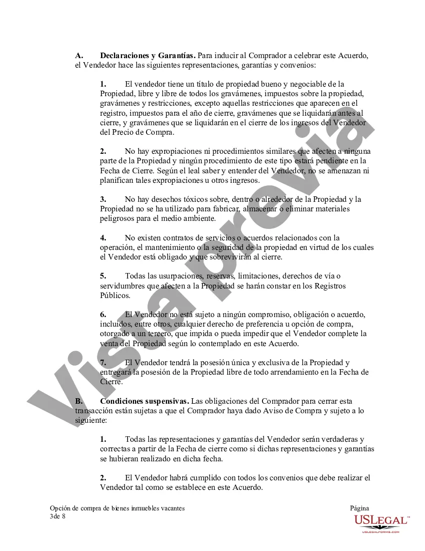 Preview Opción de compra de bienes inmuebles vacantes