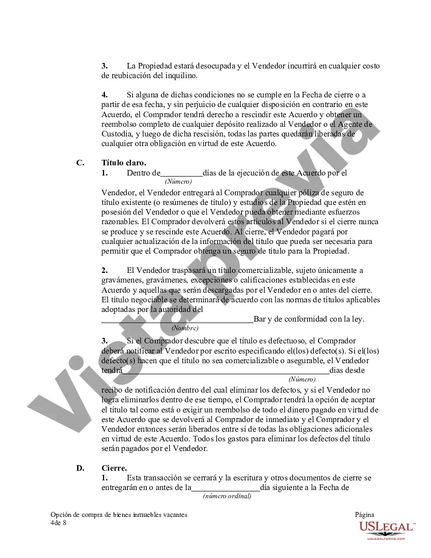 Preview Opción de compra de bienes inmuebles vacantes