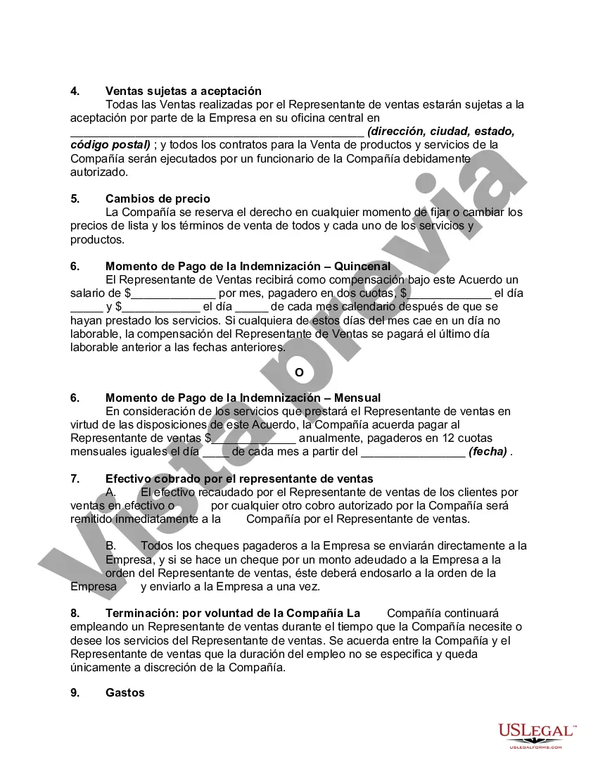 Preview Empleo de representante de ventas
