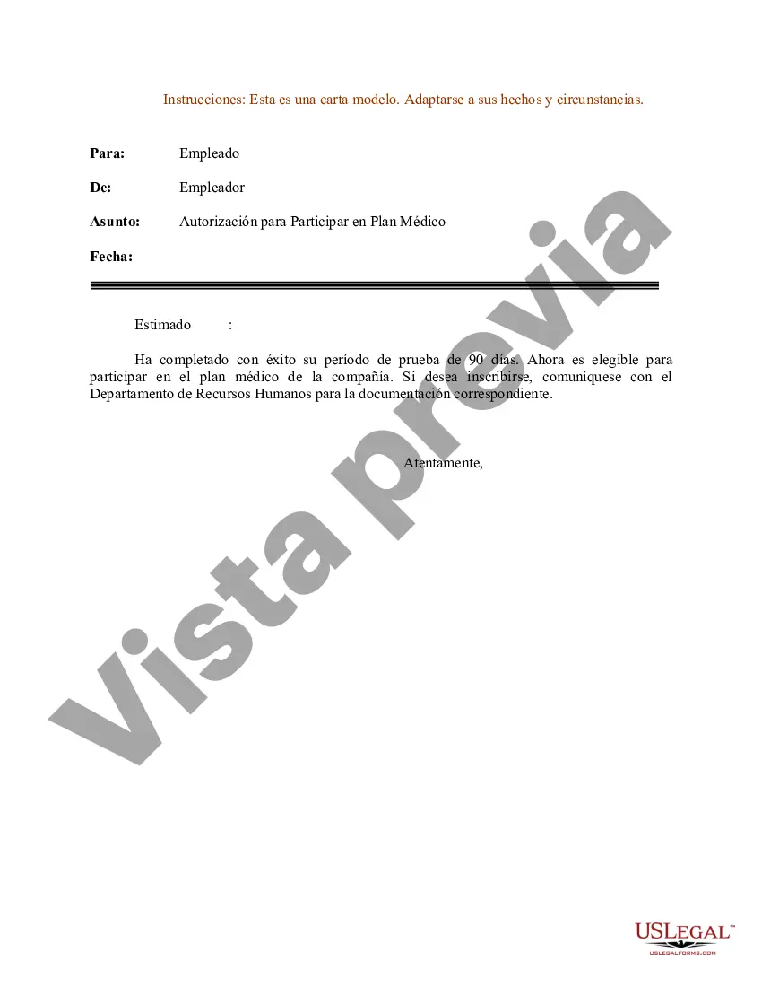 Preview Modelo de carta de autorización para participar en el plan médico