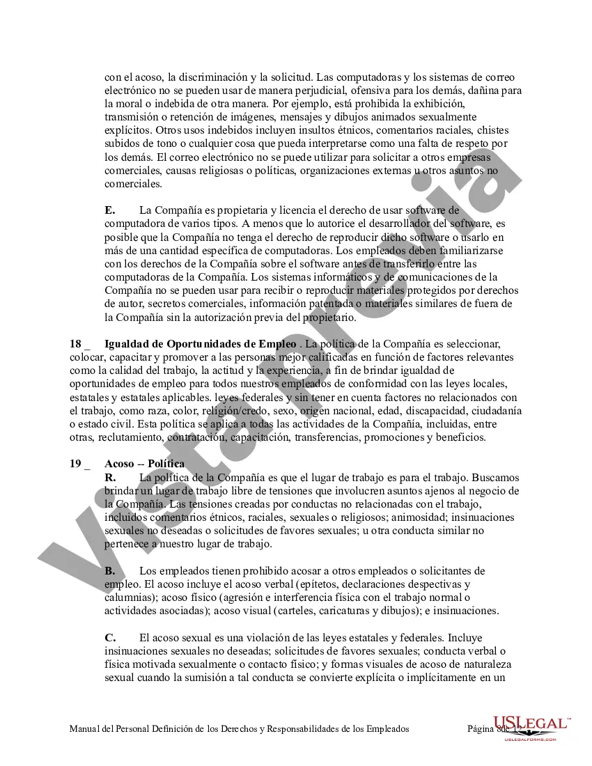 Preview Manual de personal que define los derechos y responsabilidades de los empleados