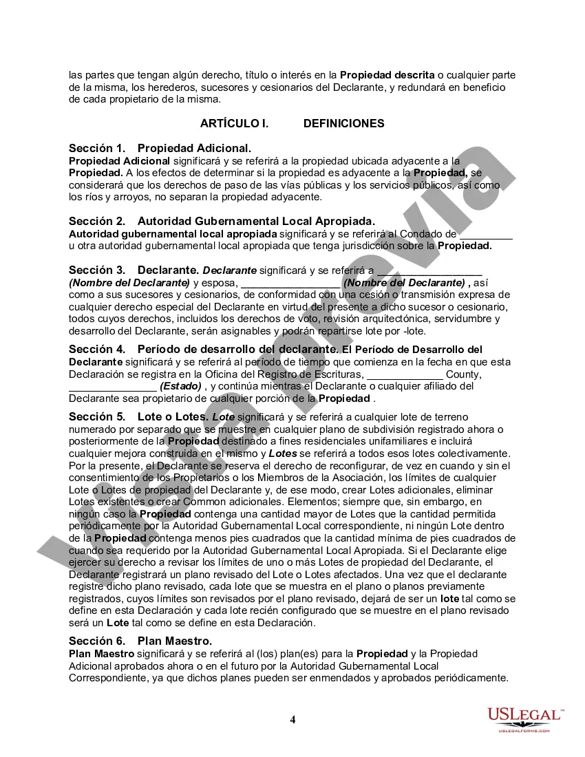 Preview Declaración modificada y reformulada de convenios, condiciones y restricciones para la subdivisión