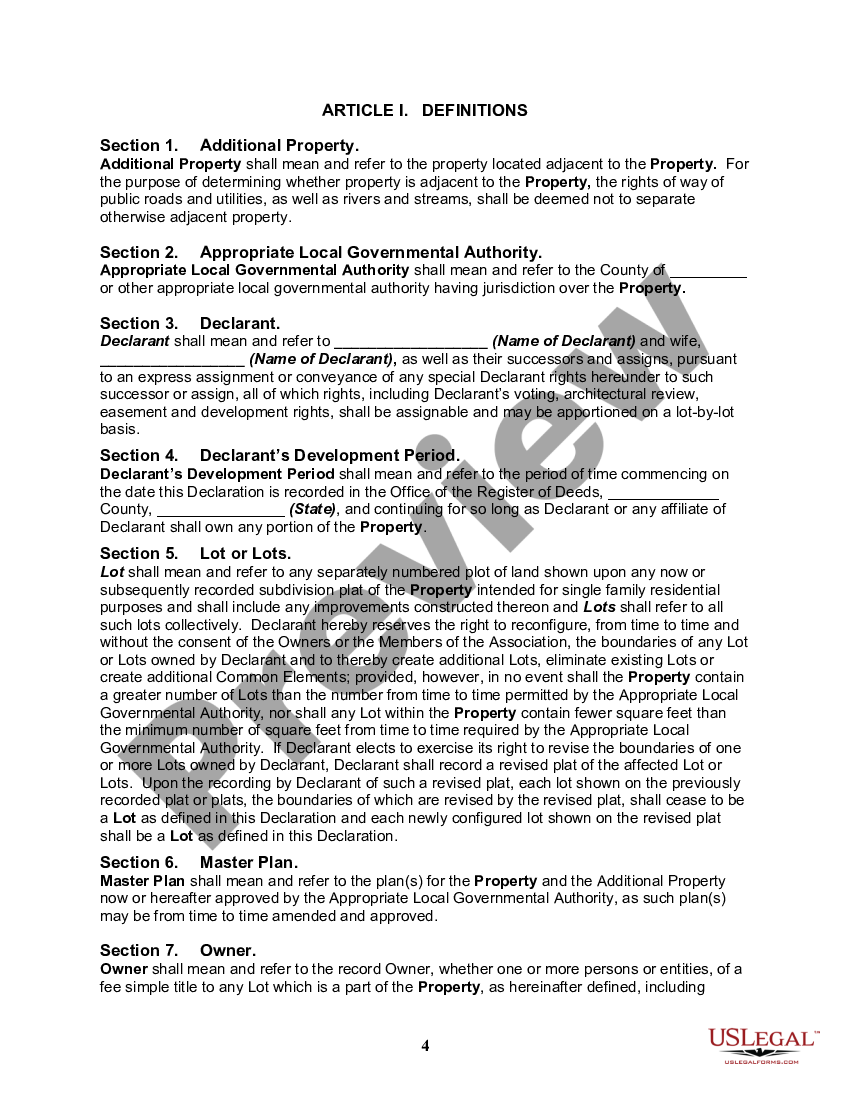 Georgia Amended And Restated Declaration Of Covenants - Covenants | US ...