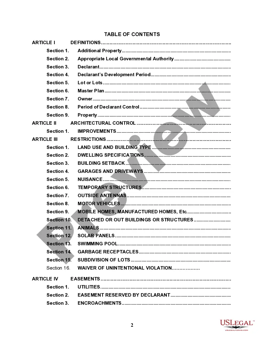 Get Amended And Restated Declaration Of Covenants, Conditions and Restrictions for Subdivision Preview Amended And Restated Declaration Of Covenants, Conditions and Restrictions for Subdivision