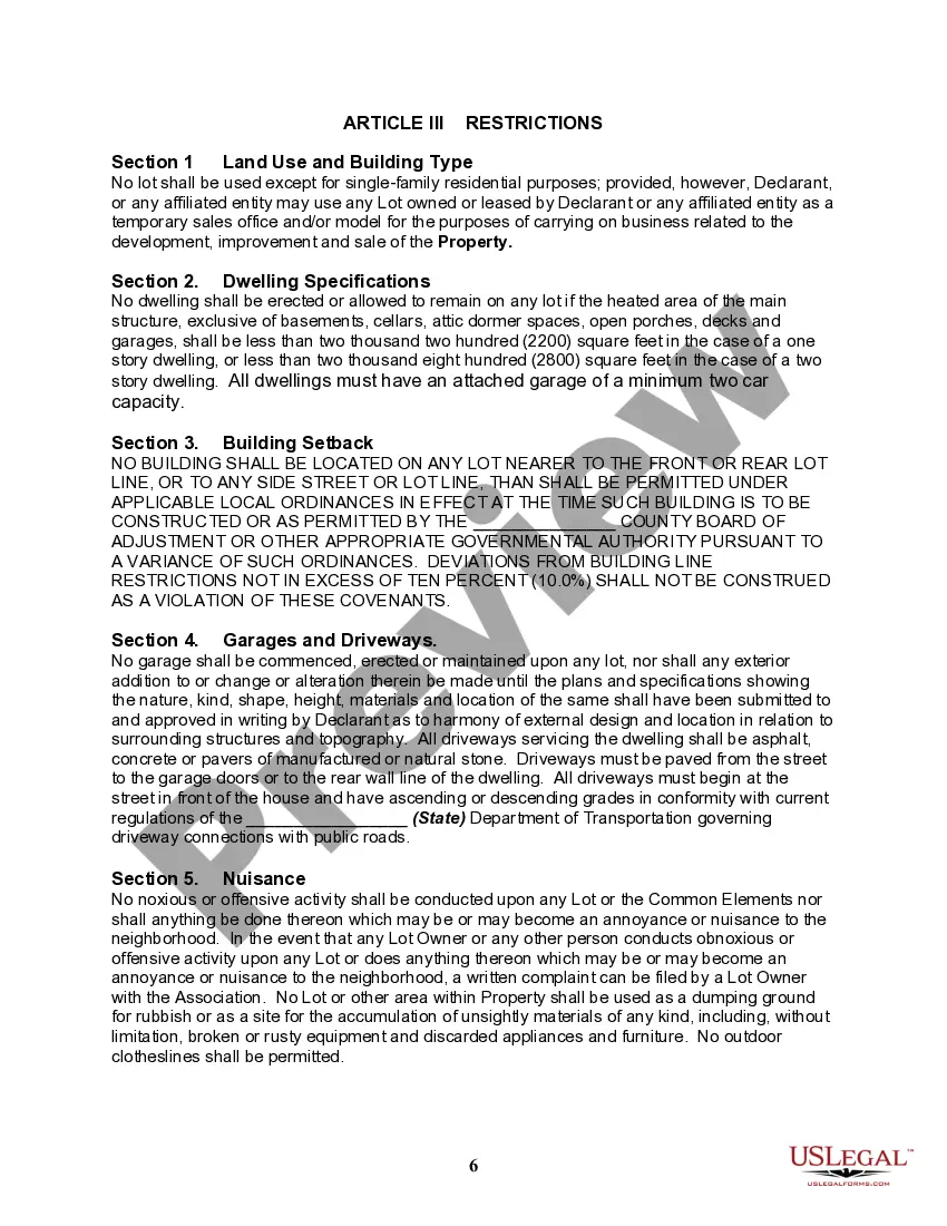 Get Amended And Restated Declaration Of Covenants, Conditions and Restrictions for Subdivision Preview Amended And Restated Declaration Of Covenants, Conditions and Restrictions for Subdivision